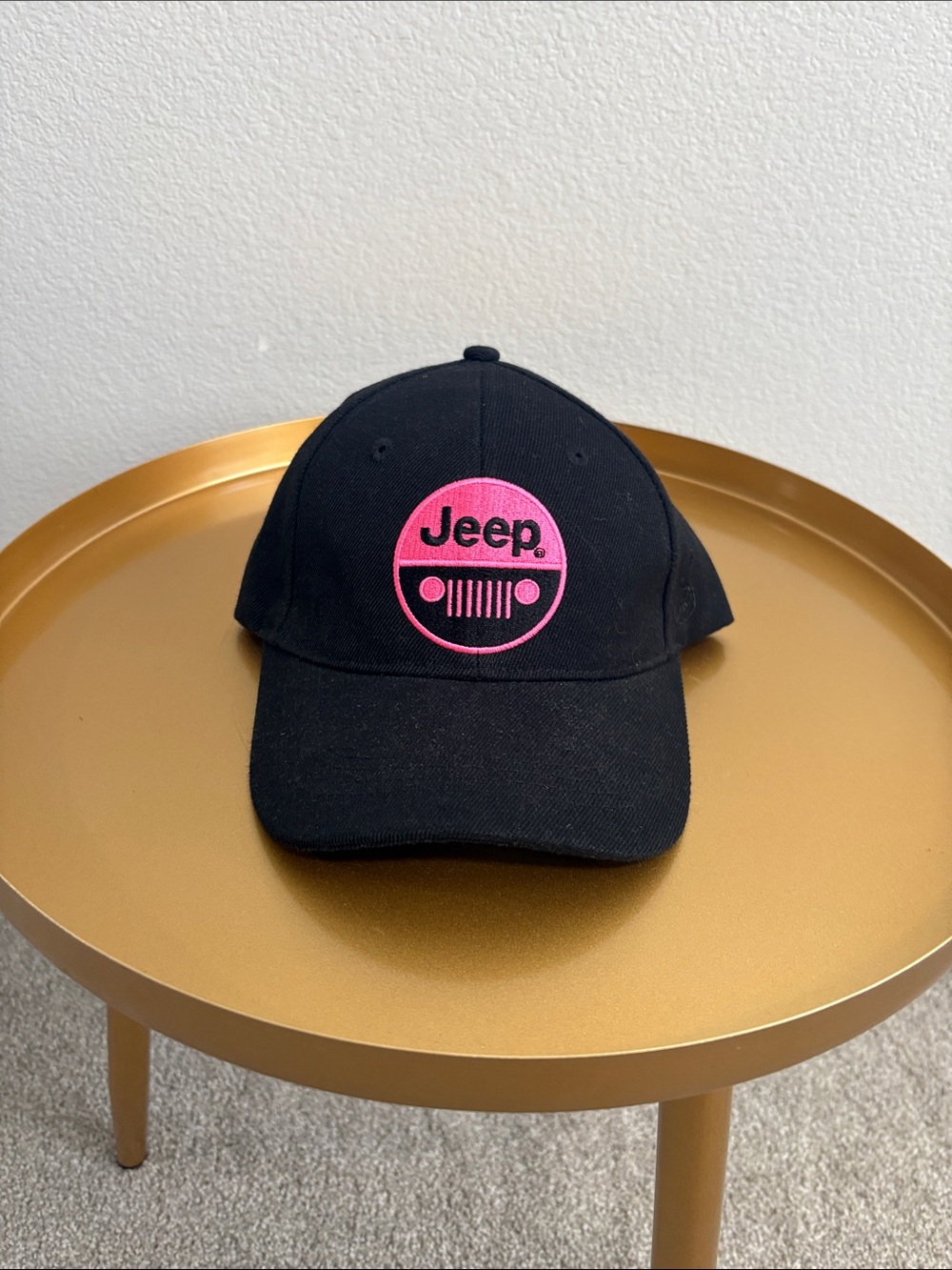 Jeep Black Cap with Pink Logo